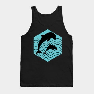 Dolphin Family Baby Vintage Tank Top